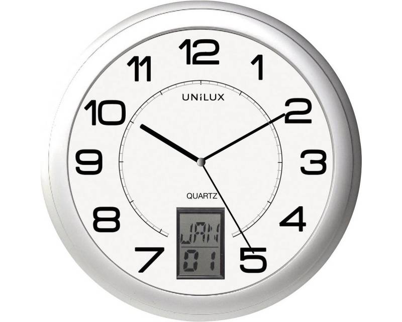 unilux Uhr unilux Wanduhr "INSTINCT", Durchmesser: 300 mm, silber von unilux