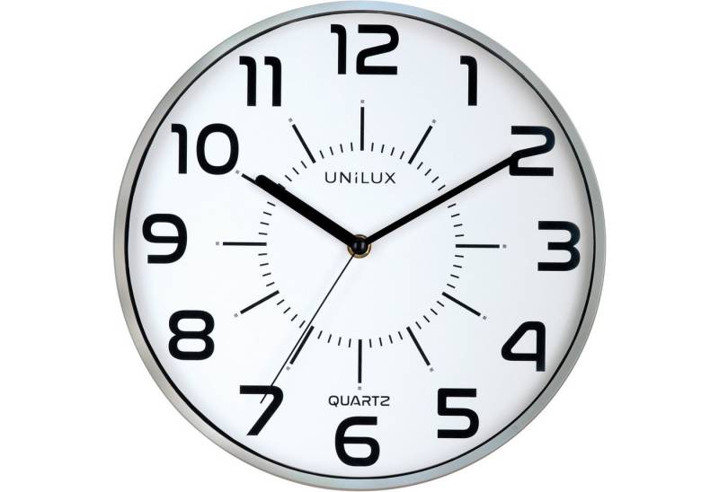 unilux Wanduhr UNILUX Wanduhr POP metallgrau Nr. 400094283, +Batterien von unilux
