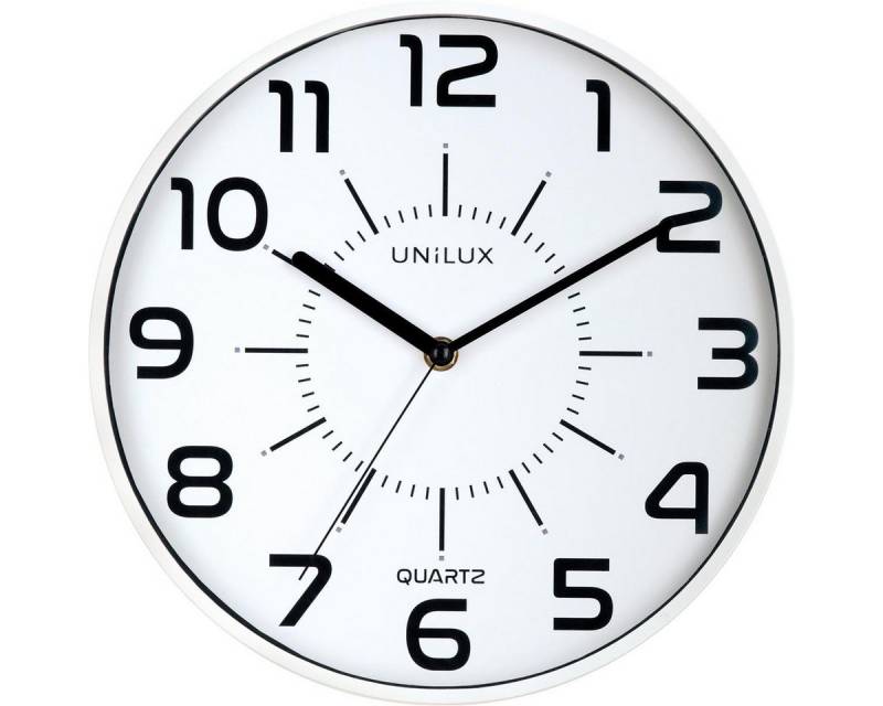 unilux Wanduhr UNiLUX Wanduhr/Quarzuhr "POP", Durchmesser: 300 mm, weiß von unilux