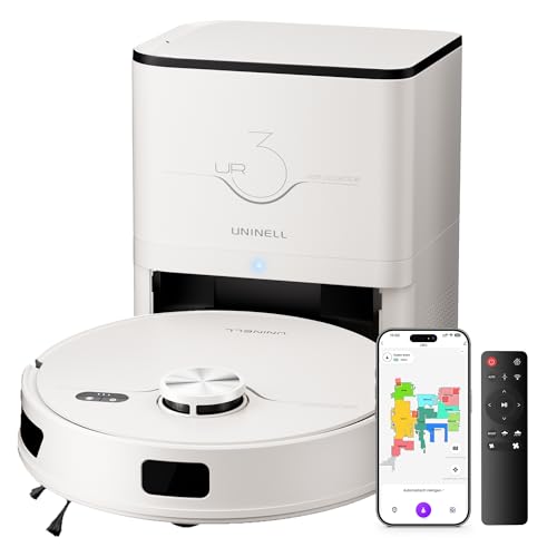 uninell Saugroboter mit Wischfunktion 5000Pa, Staubsauger Roboter mit Absaugstation 3.5L, 180Min Laufzeit, LiDAR Navigation, Staubsaugroboter für Tierhaare Teppich Böden,APP Steuerung-Beige uninell Saugroboter mit Wischfunktion 5000Pa, Staubsauger Roboter mit Absaugstation 3.5L, 180Min Laufzeit, LiDAR Navigation, Staubsaugroboter für Tierhaare Teppich Böden,APP Steuerung-Beige von uninell