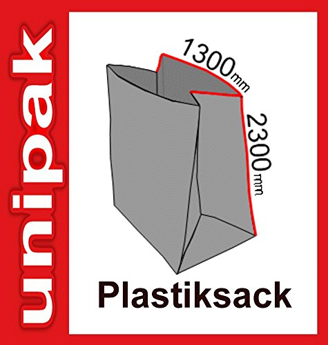 Plastiksack Müllsack PE-Sack 1300 x 2300mm 10 Stück 1000 Liter Müllbeutel Abfallbeutel Spänesack Plastiksack Müllsack PE-Sack 1300 x 2300mm 10 Stück 1000 Liter Müllbeutel Abfallbeutel Spänesack von unipak