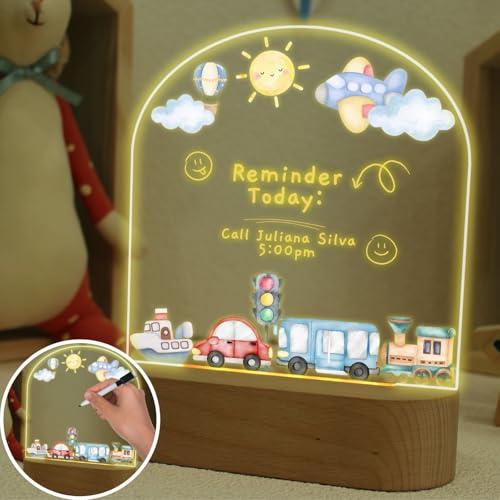 uniqicon Babygeschenke zur Geburt Junge,Taufgeschenke für Jungen,Led Nachttischlampe Mit Süßem Automuster,Geschenk zur Geburt Junge,Sinnvolle Geschenke zur Geburt von uniqicon