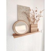 Boho - Holzspiegel | Runder Wandspiegel Deko Spiegel Holz Klein von uniquedecoranja