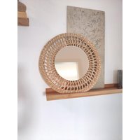 Boho-Deko-Spiegel | Wandspiegel 36cm Spiegelplatte 20cm| Boho Deko Boho-style Spiegel Natur Rund Vintage Boho-Deko-Spiegel | Wandspiegel 36cm Spiegelplatte 20cm| Boho Deko Boho-style Spiegel Natur Rund Vintage von uniquedecoranja