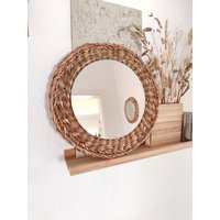 Boho - Spiegel | Wandspiegel 38cm Spiegeldurchmesser 25 cm Deko Runder Natur Rattanspiegel Sommerdeko Boho - Spiegel | Wandspiegel 38cm Spiegeldurchmesser 25 cm Deko Runder Natur Rattanspiegel Sommerdeko von uniquedecoranja