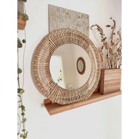 Boho-Spiegel | Wandspiegel 38cm Spiegeldurchmesser 25cm| Boho Deko Runder Natur Spiegel Rund Strohspiegel Bastspiegel Boho-Spiegel | Wandspiegel 38cm Spiegeldurchmesser 25cm| Boho Deko Runder Natur Spiegel Rund Strohspiegel Bastspiegel von uniquedecoranja