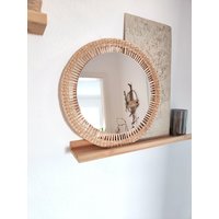 Boho-Spiegel | Wandspiegel 38cm Spiegeldurchmesser 30cm| Boho Deko Runder Natur Spiegel Rund Rattanspiegel Bastspiegel Boho-Spiegel | Wandspiegel 38cm Spiegeldurchmesser 30cm| Boho Deko Runder Natur Spiegel Rund Rattanspiegel Bastspiegel von uniquedecoranja