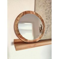 Holzspiegel | Spiegel Rund Boho Holz Wandspiegel Deko Klein Runder von uniquedecoranja