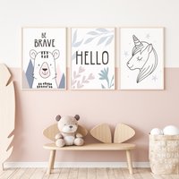 40% Sale Sale, Kinderzimmer Dekor, Sei Mutig, Dream Big Wanddekor, Mädchenzimmer Jungen, Kunst, Geschenk Für Babyzimmer von uniquewoodensigns