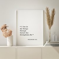 40% Sale Schriftzeichen | Ich Kann Alles Durch Christus Zeichen Philipper 413 Holzschild Bibel Vers Schrift Wanddekor von uniquewoodensigns