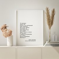 40% Sale Stolz Und Vorurteil Kunst Jane Austen Zitat, Ich Erkläre Es Gibt Doch Kein Vergnügen Wie Lesen, Kapitel 11 Von von uniquewoodensigns