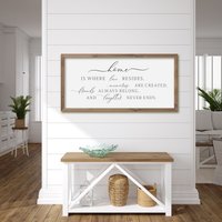 Home Is Where Love Liegt Zeichen, Bauernhaus Haus Familienzimmer Holz Schilder, Wand Dekor, Art von uniquewoodensigns