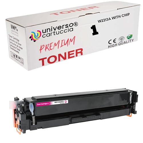 UniversoCatrone® Ersatz-Tonerkartusche kompatibel für HP 207A ohne Chip für HP Color Laserjet Pro MFP M283fdw M283fdn M282nw M255dw M255nw (W2213A 207A MAGENTA) von universo cartuccia