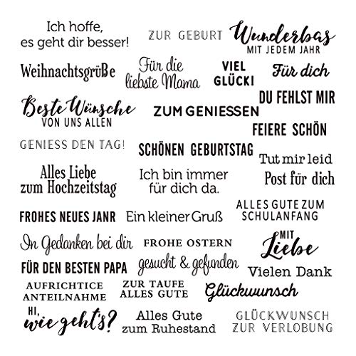 unknow English Sentences Silikon-Stempel, transparent, für Bastelarbeiten, Scrapbooking, Prägung, Fotopapier, Dekoration von unknow