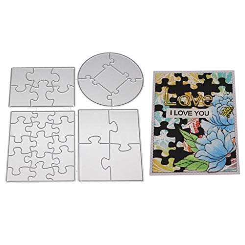 unknow Puzzle DIY Stanzschablonen, Metallschablone für Kartenherstellung, Scrapbooking, Album, Prägung, Papierkarte, Basteln, Dekor von unknow