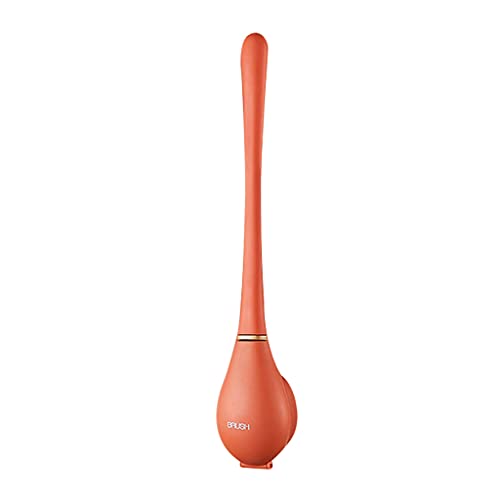 Toilettenbürste,Silikon Toilet Brush Und Halter-Set, Toilettenbürste Mit Automatischem Öffnen Schließen, Wandmontage WC Bürste Für Badezimmer - Gründliche Reinigung, Orange, .8x42.5cm/3.15x16.73in von unknowns