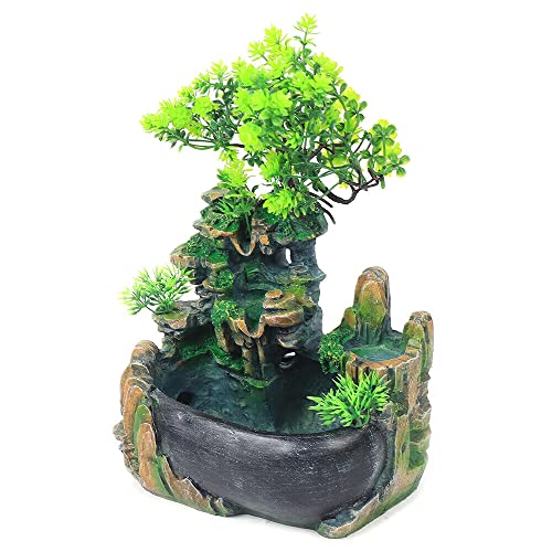 Groß Zimmerbrunnen Cascades Springbrunnen Gartenbrunnen Deko Tischbrunnen Zimmerspringbrunnen Ornament Brunnen GrüNe Pflanze Wasserfall Desktop Decor Zimmer Nebel Kein von unkonwcy