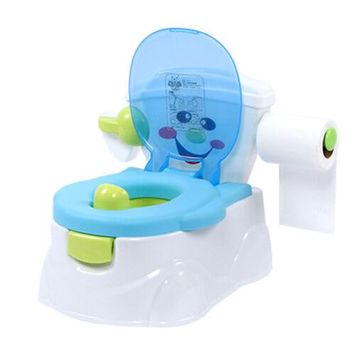 Toilette LerntöPfchen Toilettensitz TöPfchen Kinder Toilettentrainer Potty Baby Kindertoilette FüR Wc Kindertopf KindertöPfchen Klo Toilettensit Toilettentopf Geruchlos Weich PP Material Sicher (Blau) von unkonwcy