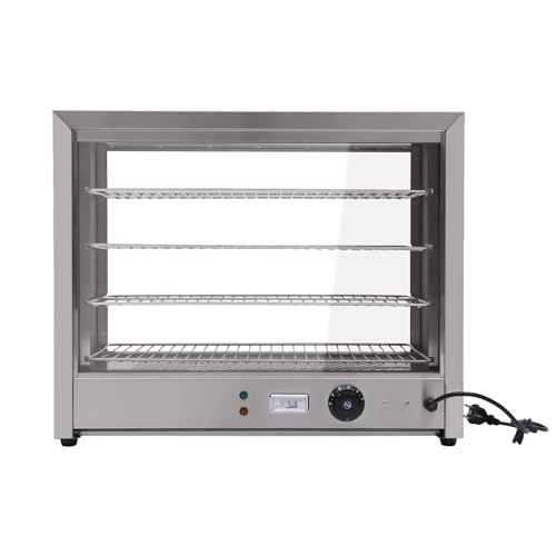 Warmhaltevitrine SpeisenwäRmer 4Etagen Warmhaltetheke Aufsatzvitrine SnackwäRmer Kommerzielles Heiß Theke Beleuchtet HeißE Kommerzielle Counter WäRmebehäLter Food Heating 800W 30-85°C von unkonwcy