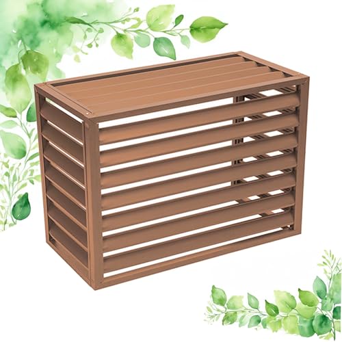 Unmjgybc Aluminium-Klimaanlagenabdeckung, Mandellamellendeckel, 120 x 70 x 150 (5P), Wärmepumpenabdeckung, Außenluftquelle, Wärmepumpe, Schutzgitter von unmjgybc