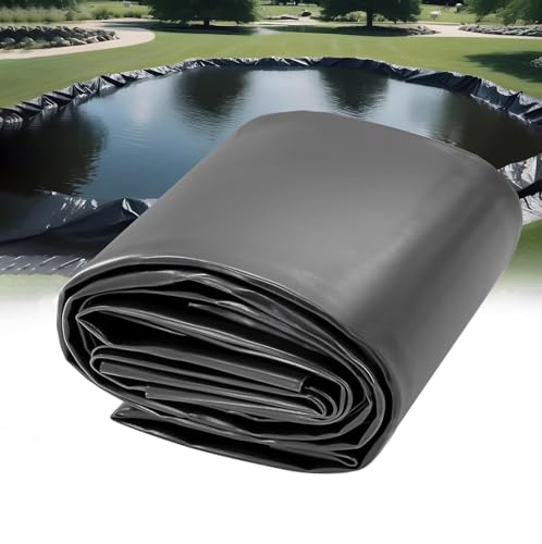 unmjgybc HDPE Pond Skins Liner 4 x 12 m Teichbeschichtung Reißfestigkeit Pond Culture Geomembrane Schwarz für Wasserfälle und Wassergärten Fischteich von unmjgybc
