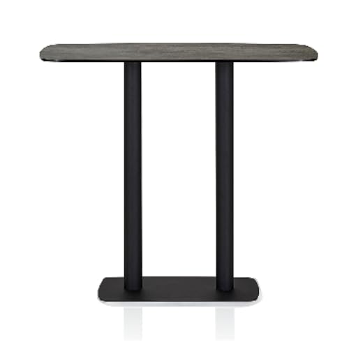 UNO Bartisch 120 x 65 x 105 cm Keramik Tischplatte Schwarz, Küchentisch, Küchentresen, rechteckiger Stehtisch, Säulengestell Eisen, UV Beständig, Fleckenresistent, pflegeleicht von uno genial günstig