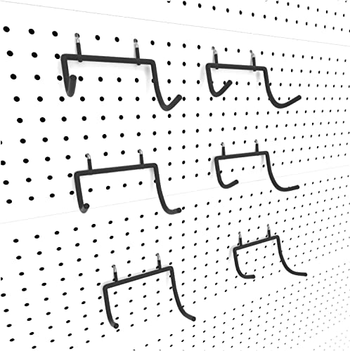 POETISKE Power Tool Holder Peg Board Hooks Hanging Drill Fit 1/4" and 1/8'' Pegboard Wall Control Accessories Garage Storage Organizer 6PC von unp