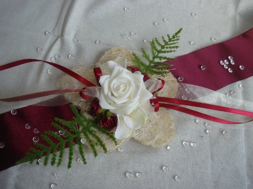 Tischdekoration Aufleger bordeaux zur Hochzeit Tischdeko TD0032 von Unser schönster Tag