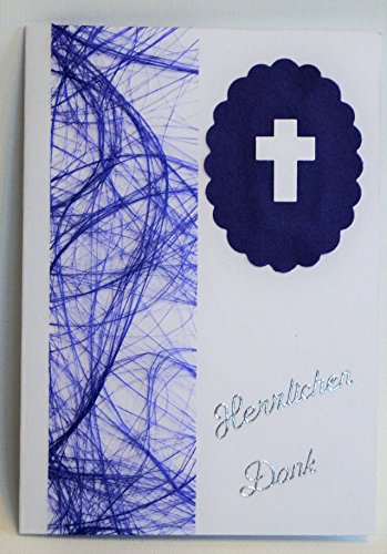 unser schönster Tag 10 x Dankeskarten Kommunion Konfirmation DK018 lila von Unser schönster Tag