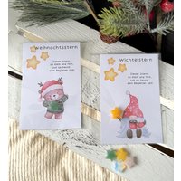 Wichtelstern- Glücksbringer - Weihnachtsstern Mutmacher Adventskalender Kleinigkeit Nikolaus Mitbringsel Wichtelgeschenk Wichtelstern- Glücksbringer - Weihnachtsstern Mutmacher Adventskalender Kleinigkeit Nikolaus Mitbringsel Wichtelgeschenk von unserkreativhaus