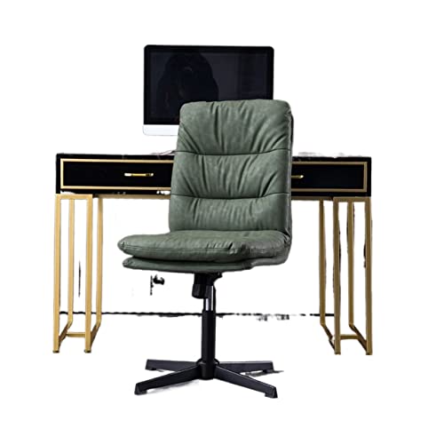 Bequemer Schreibtischstuhl Ergonomischer Leder -Bürostuhl mit lumbaler Unterstützung ohne Armlehnen, einstellbarer Premium -Manager und PC Schreibtischstuhl Schreibtischstühle fürs Homeoffice(A) von uotmui