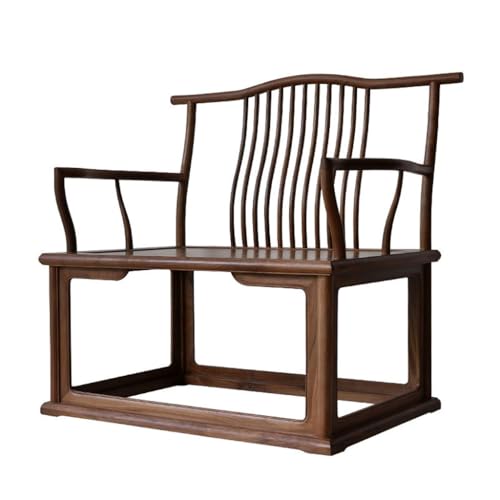 Bequemer Schreibtischstuhl Massivholz-Teestuhl, Freizeitsessel, walnussfarbener Arbeitsstuhl mit großem Sitz, geeignet for Büros, Wohn- und Arbeitszimmer usw. Schreibtischstühle fürs Homeoffice von uotmui