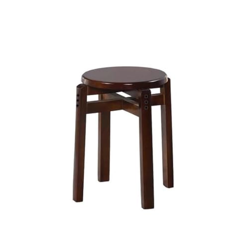 Bequemer Schreibtischstuhl Runder Hocker aus massivem Holz, quadratischer Hocker, Heim-Esstischhocker, antiker, einfacher Esszimmerhocker, Restaurant-Stapel Schreibtischstühle fürs Homeoffice(B) von uotmui