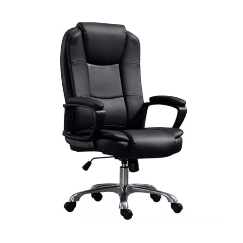 uotmui Bequemer Schreibtischstuhl Business-Bürostuhl, Heimcomputerstuhl, hohe Rückenlehne, Lerndrehstuhl, ergonomischer Personalstuhl Schreibtischstühle fürs Homeoffice(Black) von uotmui