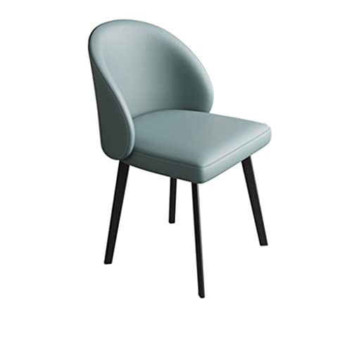 uotmui Bequemer Schreibtischstuhl Leder Speise Stuhl Nordic Light Luxury Hotel Verhandlung Stuhl Design Cafe Restaurant Freizeit -Backstuhl Büro Schreibtischstühle fürs Homeoffice(B) von uotmui
