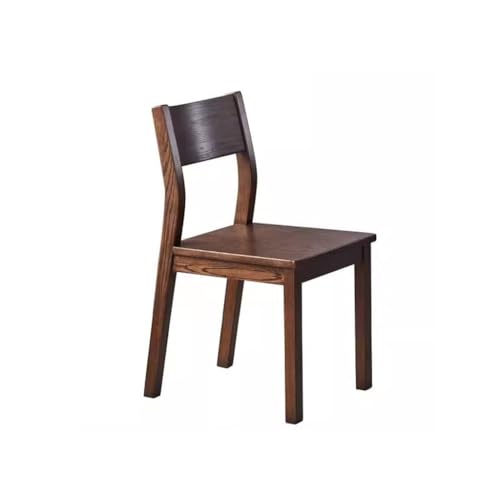 uotmui Bequemer Schreibtischstuhl Moderner, einfacher Esszimmer-Holzstuhl, Familien-Freizeitstuhl, armloser Bürostuhl, Farbe: Holzfarbe/Walnussfarbe Schreibtischstühle fürs Homeoffice(B) von uotmui