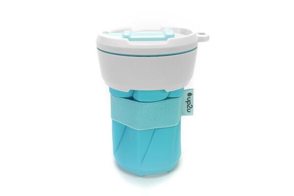 up2u Ready2Go Bundle mit faltbarem Kaffeebecher + Tasche aus Papier + Bändern von up2u