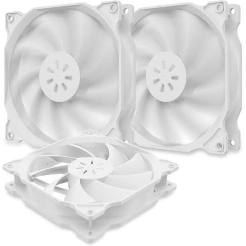 upHere 12WT3-3 Lüfter für Computergehäuse, CPU-Kühler und Heizkörper, sehr leise, hoher Luftstrom, 3 Stück von upHere