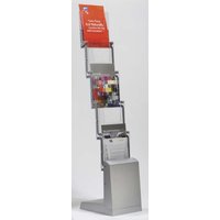 update displays Prospektständer DIN A4 5-Fach alusilber von update displays