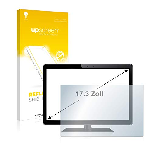 upscreen 17.3" Entspiegelungs-Schutzfolie für 17,3 Zoll Kassensysteme (43.9 cm) [383 x 215 mm, 16:9] – Anti-Reflex Displayschutz-Folie Matt von upscreen
