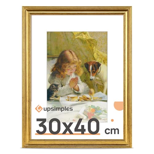 upsimples 1pack Bilderrahmen 30x40 Vintage Gold, Rahmen 30x40 Für Wanddekoration oder Tischpräsentation upsimples 1pack Bilderrahmen 30x40 Vintage Gold, Rahmen 30x40 Für Wanddekoration oder Tischpräsentation von upsimples