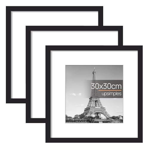 upsimples 3 Pack Bilderrahmen 30x30 cm, Bilderrahmen Schwarz, Fotorahmen zum Aufhängen mit Poster, Posterrahmen Benutzt für Wohnzimmer, Schlafzimmer, Arbeitszimmer upsimples 3 Pack Bilderrahmen 30x30 cm, Bilderrahmen Schwarz, Fotorahmen zum Aufhängen mit Poster, Posterrahmen Benutzt für Wohnzimmer, Schlafzimmer, Arbeitszimmer von upsimples