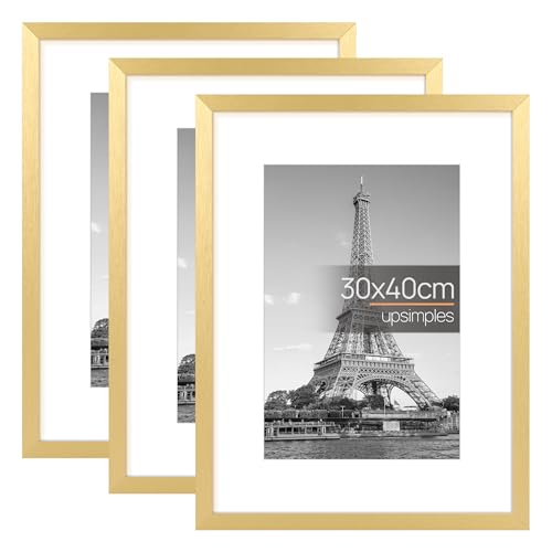 upsimples 3 Pack Bilderrahmen 30x40, Gold Rahmen 30x40, Picture Frame für Fotos, Bilder, Poster upsimples 3 Pack Bilderrahmen 30x40, Gold Rahmen 30x40, Picture Frame für Fotos, Bilder, Poster von upsimples