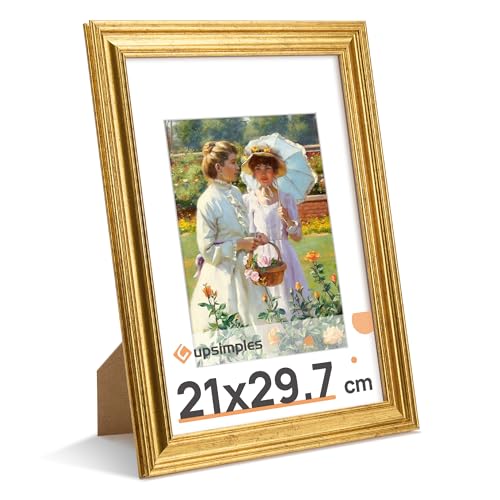 upsimples Bilderrahmen A4 1pack Vintage Gold, Rahmen A4 Für Wanddekoration oder Tischpräsentation upsimples Bilderrahmen A4 1pack Vintage Gold, Rahmen A4 Für Wanddekoration oder Tischpräsentation von upsimples