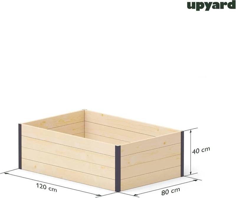 B-Ware Upyard Garden Box Hochbeet Pflanzkasten Terrasse Garten 120x80x40 Naturholz von upyard