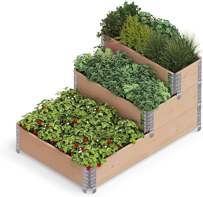 Upyard Hochbeet Pflanzkasten Gartenbeet Hochbeet Naturholz Braun 120x80x58 B-Ware von upyard