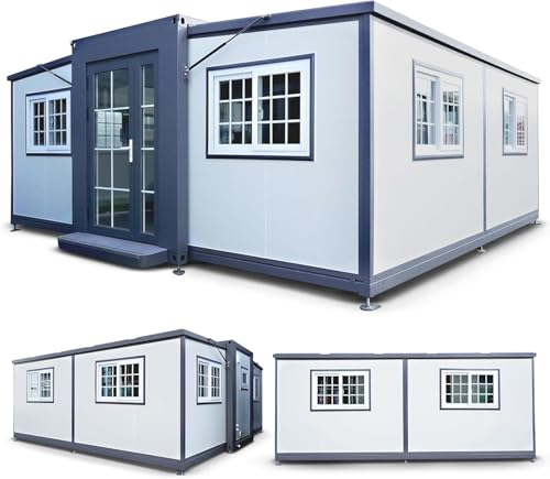 12,2 m erweiterbarer winziger Heimcontainer mit voller Ausstattung – Winzige Häuser zum Leben für Erwachsene für temporäre Projekte, Gastgeber oder Campingplätze von uqlpxz