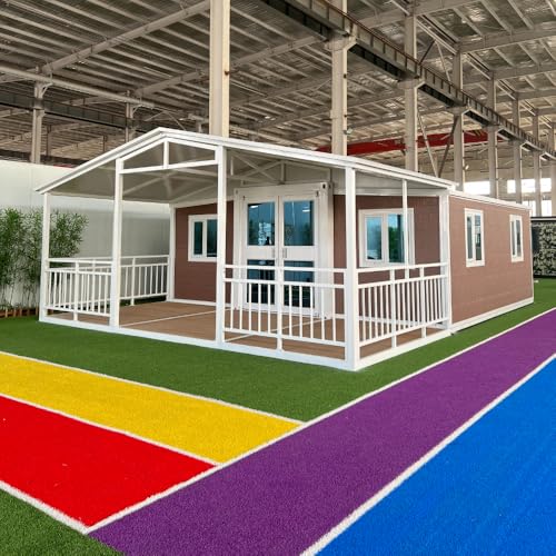 Luxus 6.1 m & 12.2 m vorgefertigtes modulares Containerhaus, faltbares erweiterbares kleines Haus mit 1-3 Schlafzimmern und Wohnzimmer, moderne Mobilheime für komfortables Wohnen von uqlpxz