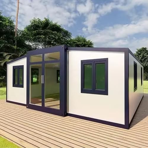 Modernes erweiterbares faltbares Containerhaus – 2 oder 3 Schlafzimmer Tiny Home Fertighaus Struktur für Büro, Resort oder Mietnutzung von uqlpxz