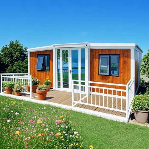 Prefab Mobile Tiny Home – 6 m, 9 m, 12 m, erweiterbare Container-Villa für Erwachsene oder Paare von uqlpxz